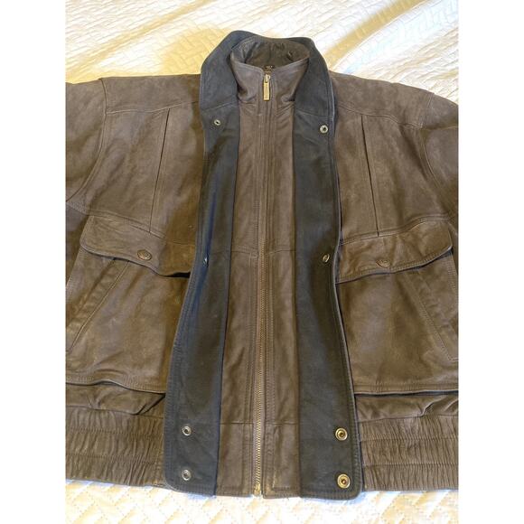 EXCELLED Leather Jacket Size Large Vintage Cowhide Soft Supple Bomber Flight - Picture 15 of 16